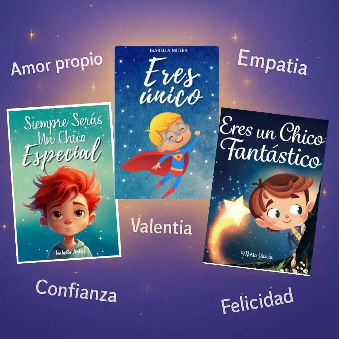 Pack de Cuentos Infantiles de Autoestima — 3 Libros para Niño o Niña